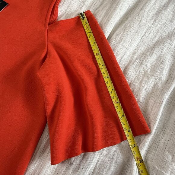 NEW Worthington Woman's Knit Blouse Orange Cold Shoulder 3/4 Sleeve Size Medium - Picture 16 of 16